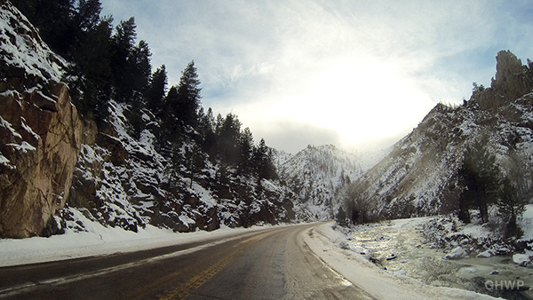 Poudre Canyon Time Lapse_sun reflection